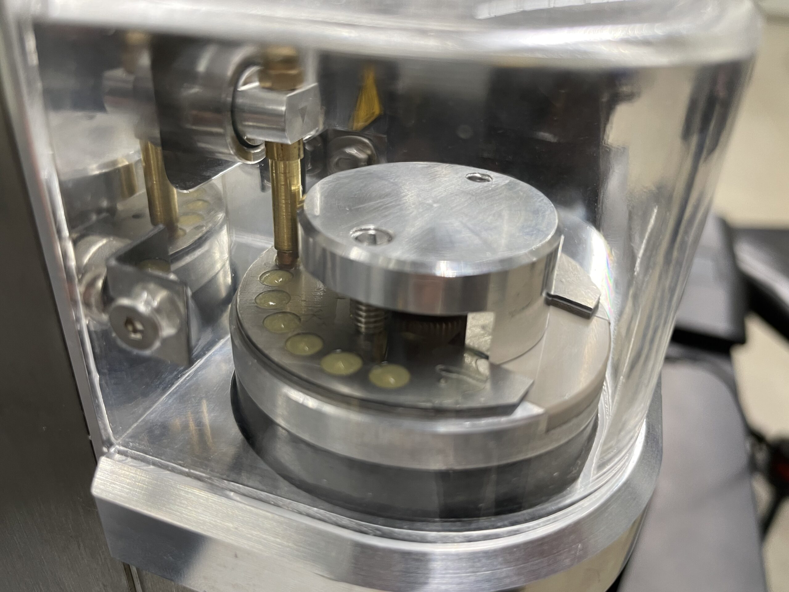 A Falex TAA tack tester close-up